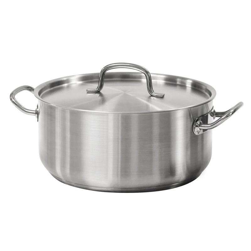 Tramontina 38 qt. Stainless Steel Stock Pot with Lid Wayfair